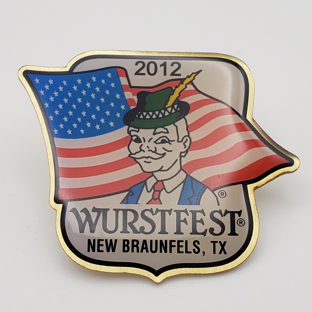 Wurstfest Hat Pin Multicolor 2012 New Braunfels TX Souvenir Bavaria Lapel